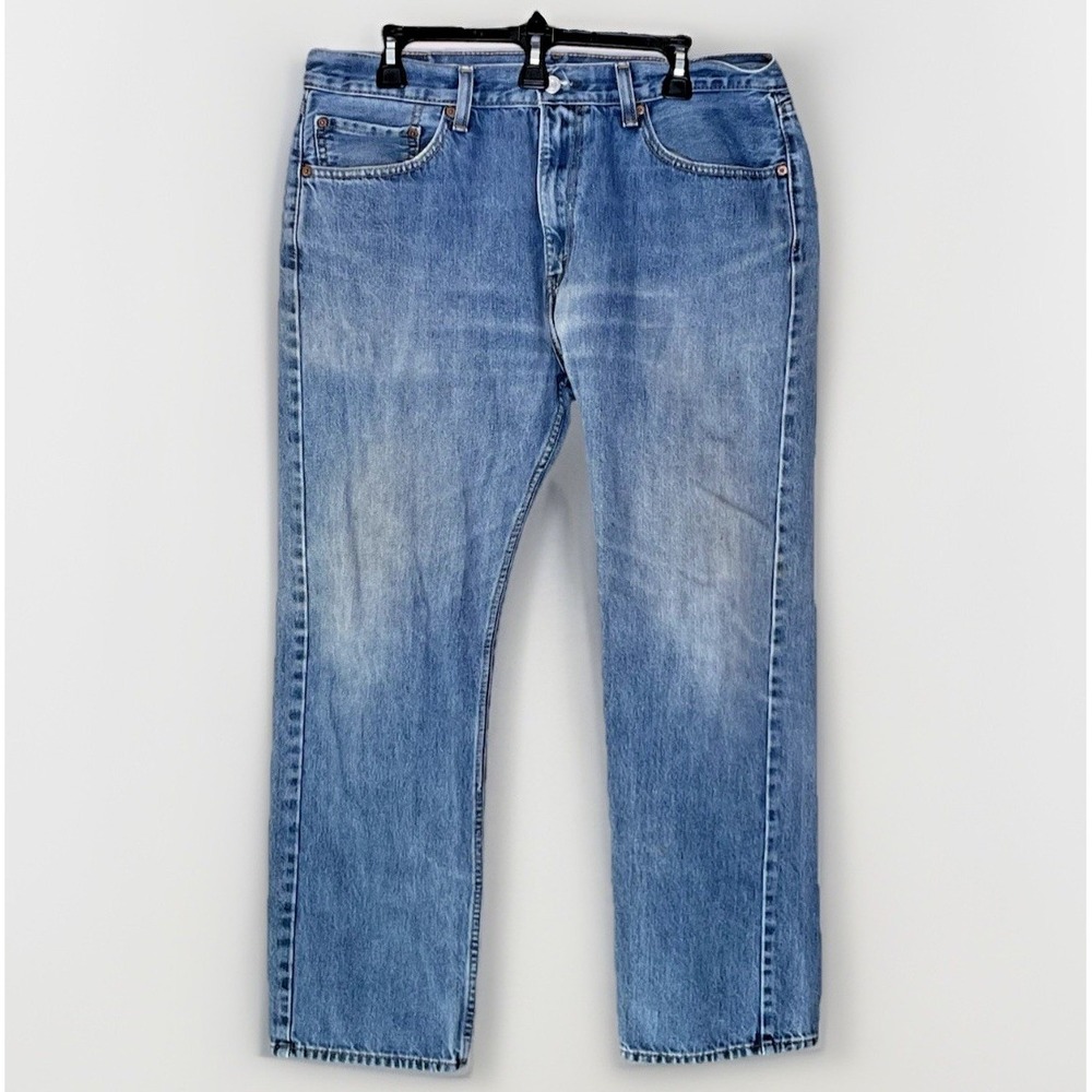 Levi's 505 Regular Fit Jean Men's Medium Stonewash Whiskered Size 36x30 5054888